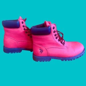 Cherry Red US Polo Association Boots